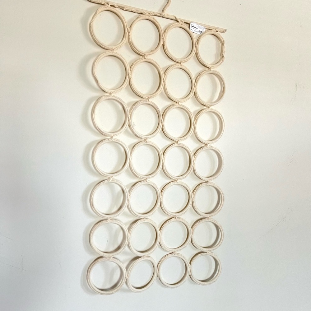 IKEA Cream Circular boho Hanging neutral Organizer